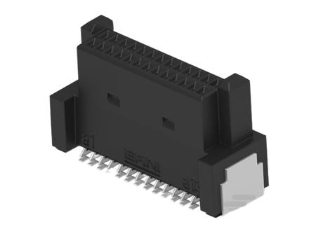 294027-E ERNI ERNI MicroCon Series Vertical Surface Mount PCB Socket, 26-Contact, 2-Row, 0.8mm Pitch, Surface Mount Termination