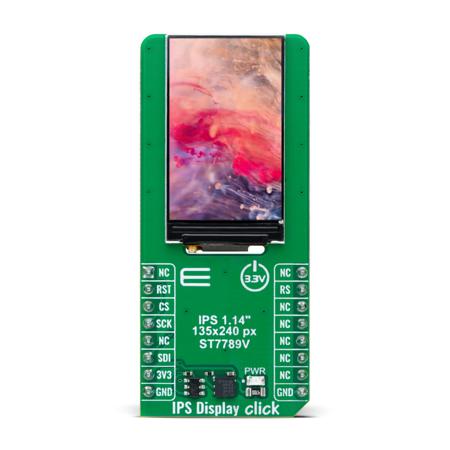 MIKROE-6077 MikroElektronika , 1.14 Inch TFT LCD Display Without Touch Panel From Eastrising Technology 1.14in LCD