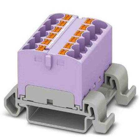 3273696 Phoenix Contact Distribution Block, 12 Way, 0.2 → 6mm², 32A, 800 V, Violet
