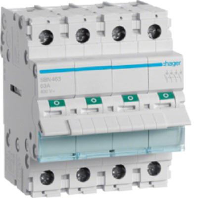 SBN463 Hager SBN Series Modular Switch, On-Off, DIN Rail, NC/NO, 440V, IP20