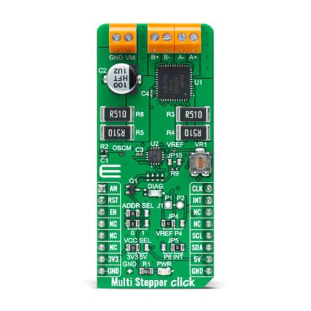 MIKROE-5051 MikroElektronika Multi Stepper Click - TB67S261 Stepper Motor Driver for TB67S261FTG for Stepper Motor