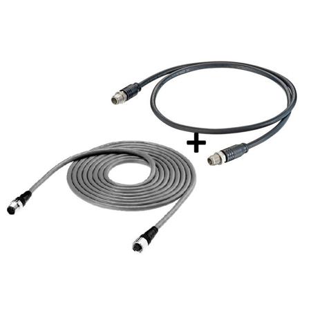 F39-JG20B Omron Straight Female 5 way M12 to Straight Male 5 way M12 Sensor Actuator Cable, 20m