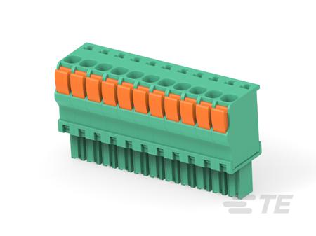 1-1986692-1 TE Connectivity, 3.5mm Pitch, Buchanan, 11 Way, Vertical, Pluggable Terminal Block, Plug, Push In Spring Termination,