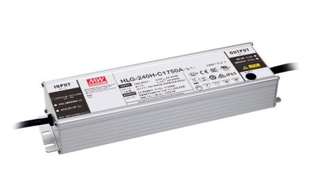 HLG-240H-C1750A MEAN WELL LED Driver, 71 → 143V Output, 250W Output, 1.75A Output, Constant Current