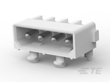 1-641737-1 TE Connectivity MATE-N-LOK Series Right Angle Board PCB Header, 4 Contact(s), 5.08 mm Pitch, 1 Row, Shrouded