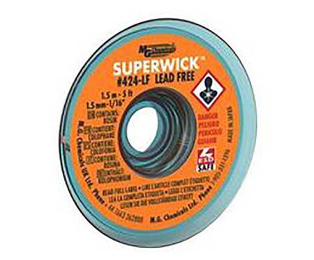 424-LF Super Wick SUPERWICK  1.5m Lead Free No Clean Desoldering Braid, Width 1.5mm
