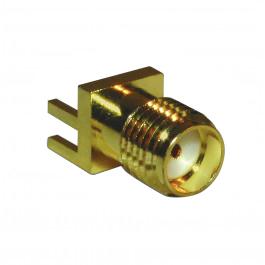 132322 Amphenol RF, Jack Edge Mount SMA Connector, 50Ω, Solder Termination, Straight Body