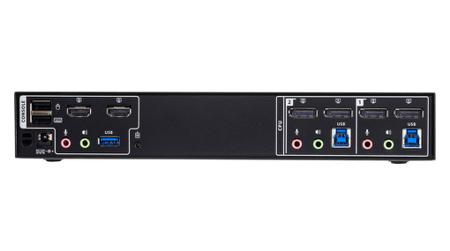 CM1942-AT-G Aten Dual Monitor USB DisplayPort KVM Switch, 3.5 mm Jack 4096 x 2160 Maximum Resolution