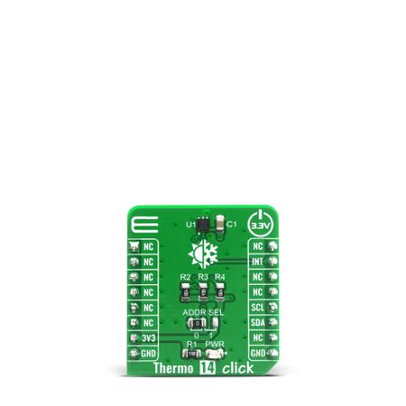 MIKROE-4132 MikroElektronika Thermo 14 Click Temperature & Humidity Sensor Temperature Sensor Board for STTS22H