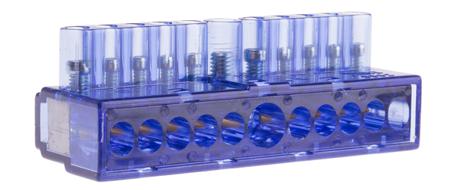 868-0752 RS Pro Non-Fused Terminal Block, 11 Way/Pole, Screw Terminals, 6 mm² Panel Mount, PC, 750 V