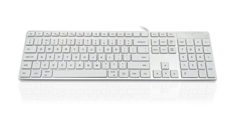 KYBAC301-UCMACHO Ceratech  Wired USB Multimedia Keyboard, QWERTY, Silver, White