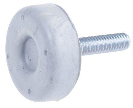 442-690 RS Pro Round M6 Galvanised Steel Anti Vibration Mount 10413 ,30mm dia. Vulcanised Rubber