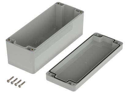 07519088-XT-190808-7035 Bopla Euromas X Series Light Grey ABS Enclosure, IP66, IP68, IK07, Light Grey Lid, 191.8 x 75.1 x 75.3mm