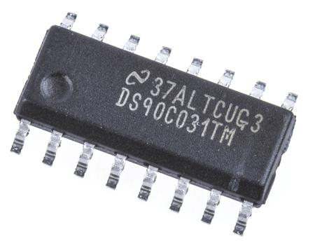 DS90C031TM/NOPB Texas Instruments , LVDS Transmitter Quad CMOS, TTL LVDS, 16-Pin SOIC