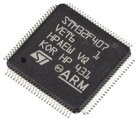 STM32F407VET6 STMicroelectronics , 32 bit ARM Cortex M4, STM32F407VE Microcontroller, 168 MHz, 512kB FLASH, 100-Pin LQFP