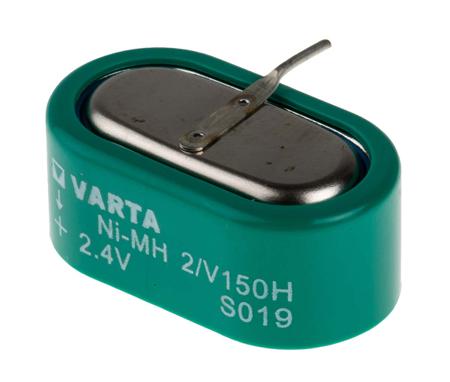 55615602940 Varta V150H 2.4V NiMH Button Rechargeable Battery, 150mAh