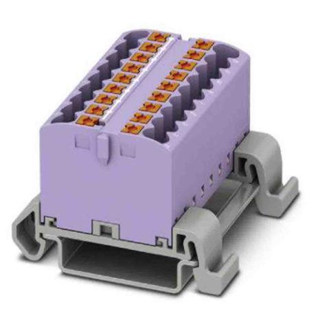 3273192 Phoenix Contact Distribution Block, 18 Way, 4mm², 24A, 690 V, Violet
