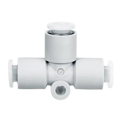 KGT06-00 SMC KQ2 Series Union Tee, 6 mm to 6 mm, Tube-to-Tube Connection Style,