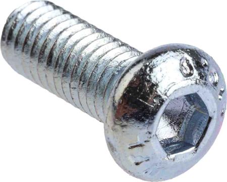 483-9672 RS PRO Bright Zinc Plated Steel Hex Socket Button Screw, ISO 7380, M6 x 16mm