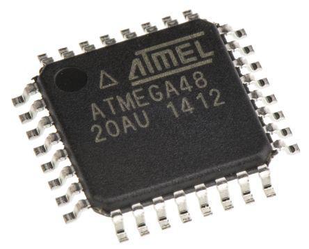 ATMEGA48-20AU Microchip , 8bit AVR Microcontroller, 20MHz, 256 B, 4 kB Flash, 32-Pin TQFP