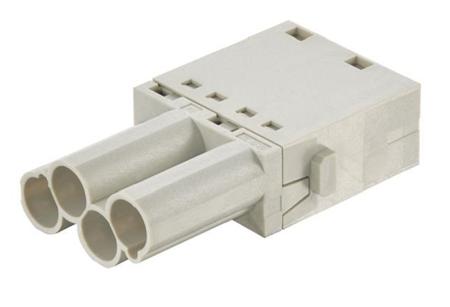 09140045001 HARTING Heavy Duty Power Connector Module, 40A, Male, Han-Modular Series, 4 Contacts