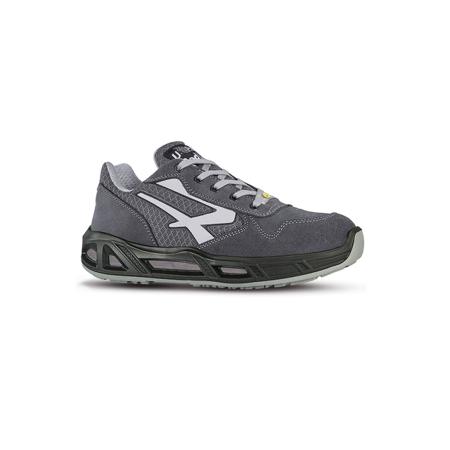 0RC20056-47 UPower PUSH Unisex Grey Aluminium Toe Capped Safety Shoes, UK 12, EU 47