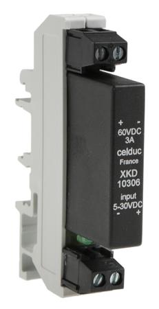 XKD10306 Celduc 3 A Solid State Relay, Burst Fire Control, DIN Rail Bipolar Transistor, 60 V Maximum Load