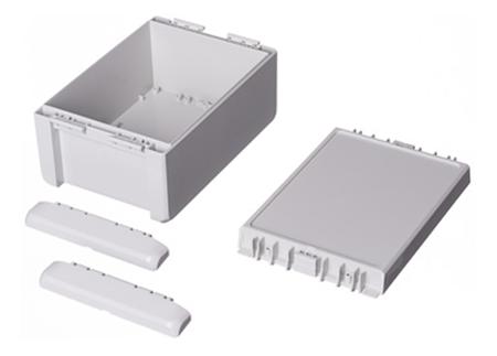 96034235-B-181309-ABS-7035 Bopla Bocube Series Light Grey ABS Enclosure, IP66, IP68, Light Grey Lid, 191 x 125 x 90mm