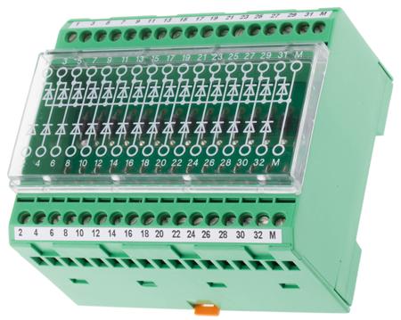 2954785 Phoenix Contact  EMG 90-DIO 32M/LP Series Green, 0.2 → 4mm², Screw Termination