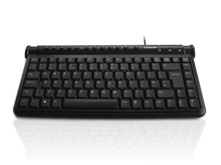 KYB-MINIHUB2-BLK Ceratech  Wired USB Multimedia Keyboard, QWERTY (UK), Black