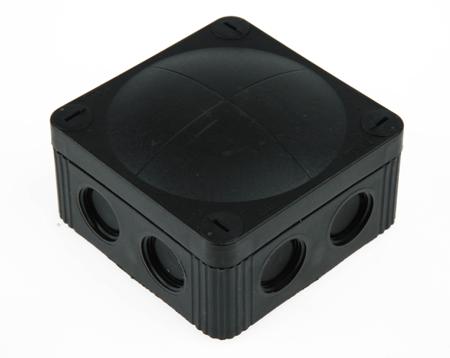 60580 WISKA Combi Series Black Polypropylene Junction Box, IP66, 85 x 85 x 51mm