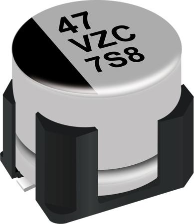 EEHZC1V330P Panasonic 33μF Hybrid, Polymer Aluminium Capacitors 35V dc, Surface Mount -