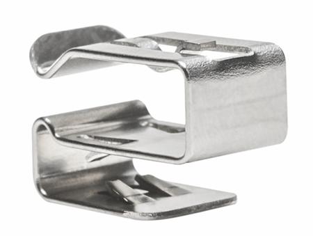 151-01699-MSC2LP-SS304-ML HellermannTyton Cable Clamp Metal Cable Mount Stainless Steel Clip, 7mm Max. Bundle