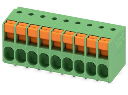 1017510 Phoenix Contact TDPT 2.5/ 9-SP-5.08 Series PCB Terminal Block, 9-Contact, 5.08mm Pitch, Through Hole Mount, 1-Row,
