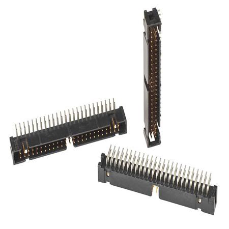 N2550-5002-RB 3M 2500 Series Right Angle Through Hole PCB Header, 50 Contact(s), 2.54 mm Pitch, 2 Row, Shrouded