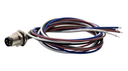 RND-205-01121 RND Connector, 4 Contacts, Panel Mount, M8 Connector, Plug, Male, IP67, RND 205 Series