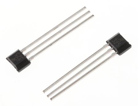 A1325LUA-T Allegro Microsystems 1-Axis Through Hole Hall Effect Sensor 4.5 V 5.5 V, SIP, 3-Pin