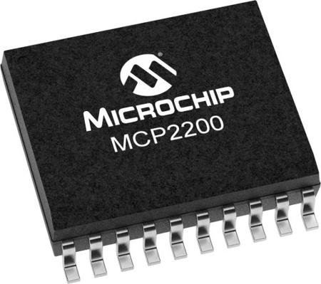 MCP2200T-I/SO Microchip , USB Converter, 12Mbps, USB 2.0, 3 → 5.5 V, 20-Pin SOIC