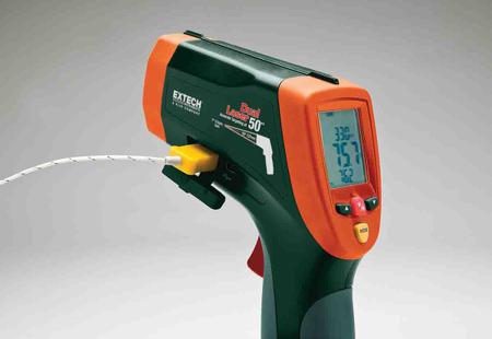 42570 Extech  Infrared Thermometer, Max Temperature +2200°C, ±1 %, Centigrade, Fahrenheit