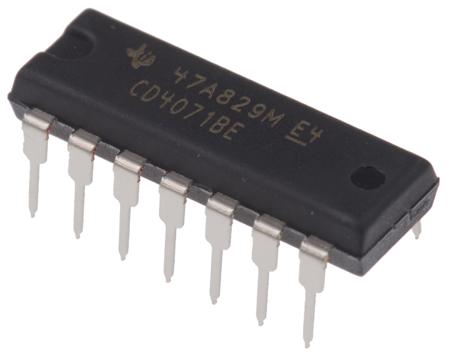 CD4071BE Texas Instruments , Quad 2-Input OR Logic Gate, 14-Pin PDIP