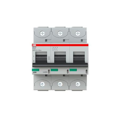 2CCS863001R0516 ABB S803S MCB, 3P, 25A, KM, 690V AC, 50 kA Breaking Capacity