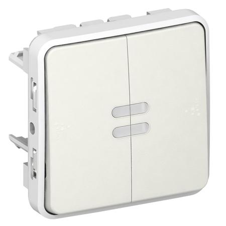 069626 Legrand Black Push Button Light Switch, 1 Way