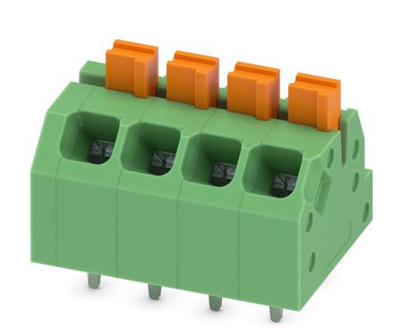 1862068 Phoenix Contact SPTAF 1/ 4-3.5-EL Series PCB Terminal Block, 4-Contact, 3.5mm Pitch, Through Hole Mount, 2-Row