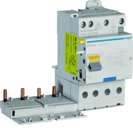 BDF840 Hager BDF Series RCCB, 40A, 4 Pole, 30mA, Type F