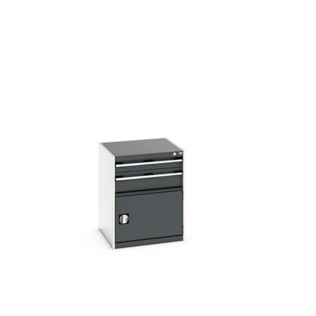 40019031-19V Bott 1 Door, 2 Drawer Sheet Steel Floor Standing Storage Cabinet, 650 X 650 X 800mm