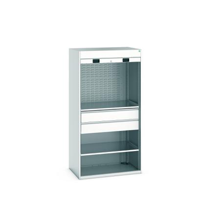 40201023-16V Bott 1 Door, 2 Drawer Sheet Steel Floor Standing Cupboard, 1050 X 650 X 2000mm