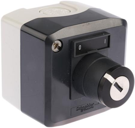 XALD144 Schneider Electric XALD NO Control Station Switch 53mm Dark Grey/Light Grey Polycarbonate 68mm I/O 68mm