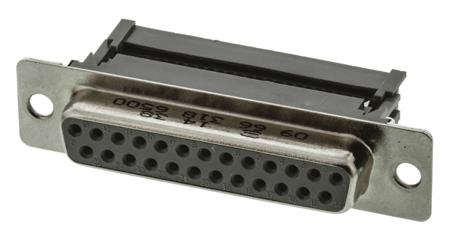 09663186500 HARTING 25 Way Right Angle Cable Mount D-sub Connector Socket, 2.77mm Pitch