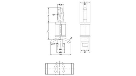 RND-610-00222 Locking Board Support 7.9mm PU=Pack of 5