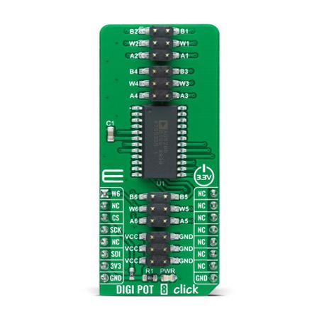MIKROE-4596 MikroElektronika Digi Pot 8 Click for AD5206 for mikroBUS Socket